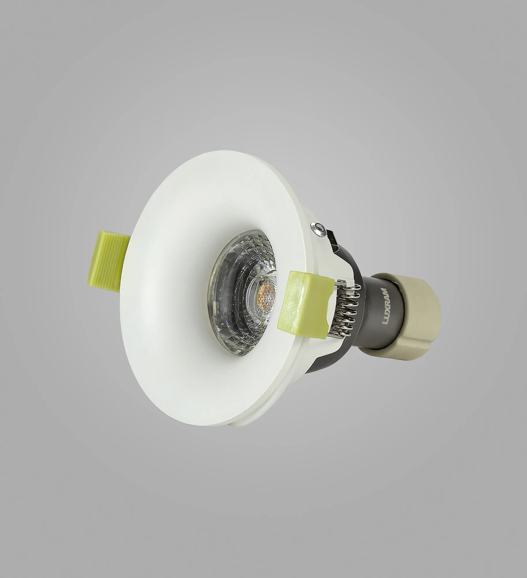 Bruve GU10 Recessed Round Matt White IP65 Downlighter, Cut-Out 68mm DX200400  Dlux Bruve IP65